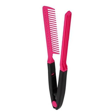 Hair Expert Hairbrush V Shaped PLASTIC comb FUCHSIA