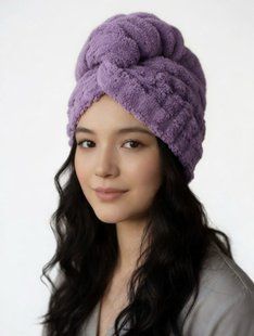 Hair Towel Turban. Purple Hair Expert