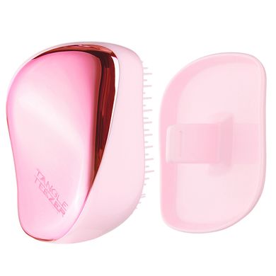 Tangle Teezer. Hair Brush Compact Styler Baby Doll Pink Chrome