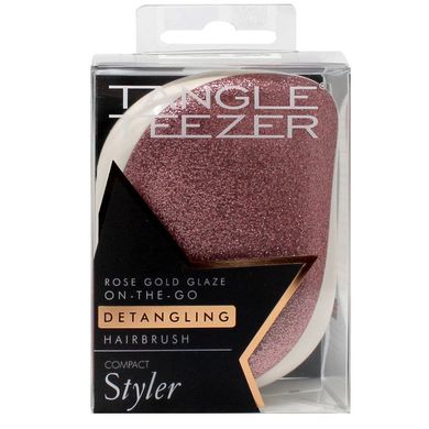 Tangle Teezer. Hair Brush Compact Styler Glitter Rose
