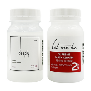 Keratin Let Me Be Supreme + Deeply Medium Cleansing Shampoo 7.3 pH 100+100 ml