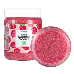TOP BEAUTY Body & Face Scrub With Vitamin E Raspberry Coconut