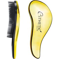 Esthetic House Hair Brush For Easy Comb Gold