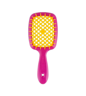 Hairbrush Janeke SUPERBRUSH-small FUCHSIA/YELLOW.86SP234 FY