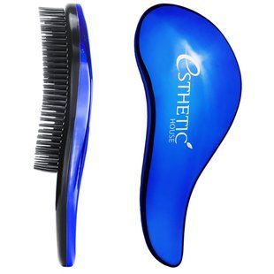 Esthetic House Hair Brush For Easy Comb Blue