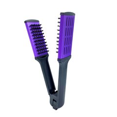 Keratin Helper Hairbrush Black/Violet Comb