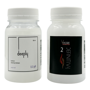 Keratin Vogue Definitiv + Deeply Hardcore Cleansing Shampoo 8.0 pH 100+100 ml