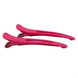 Hair Expert Clip Duck Clips (elastic, metal, plastic), x6, Red