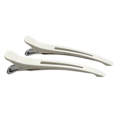 Hair Expert Clip Duck Clips (elastic, metal, plastic), x6, White