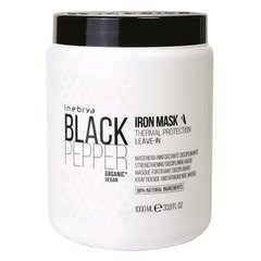 Маска зміцнююча незмиваюча для неслухняного волосся Inebrya Black Pepper Iron Mask, 1 л