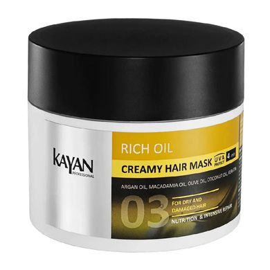 KAYAN Rich oil creamy hair mask крем маска для сухого та пошкодженого волосся 500 мл